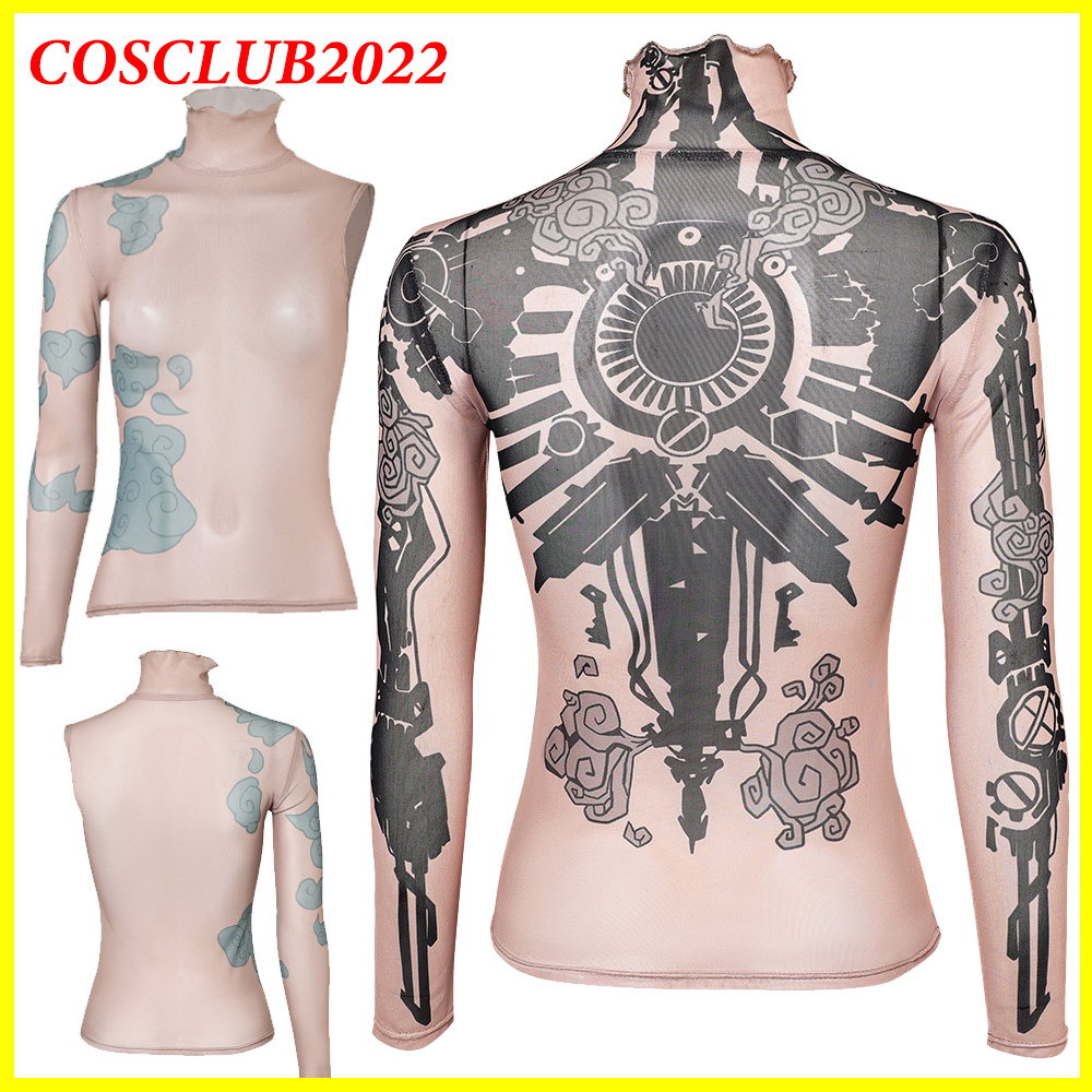 Party Games Summer - Kaos Cosplay Jinx Arcane Wanita, Stiker