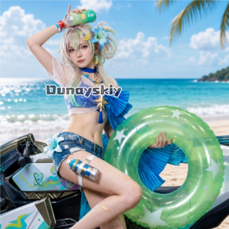 Party Games Summer - KS*16Wuthering Waves Lynae Kostum Cosplay Baju
