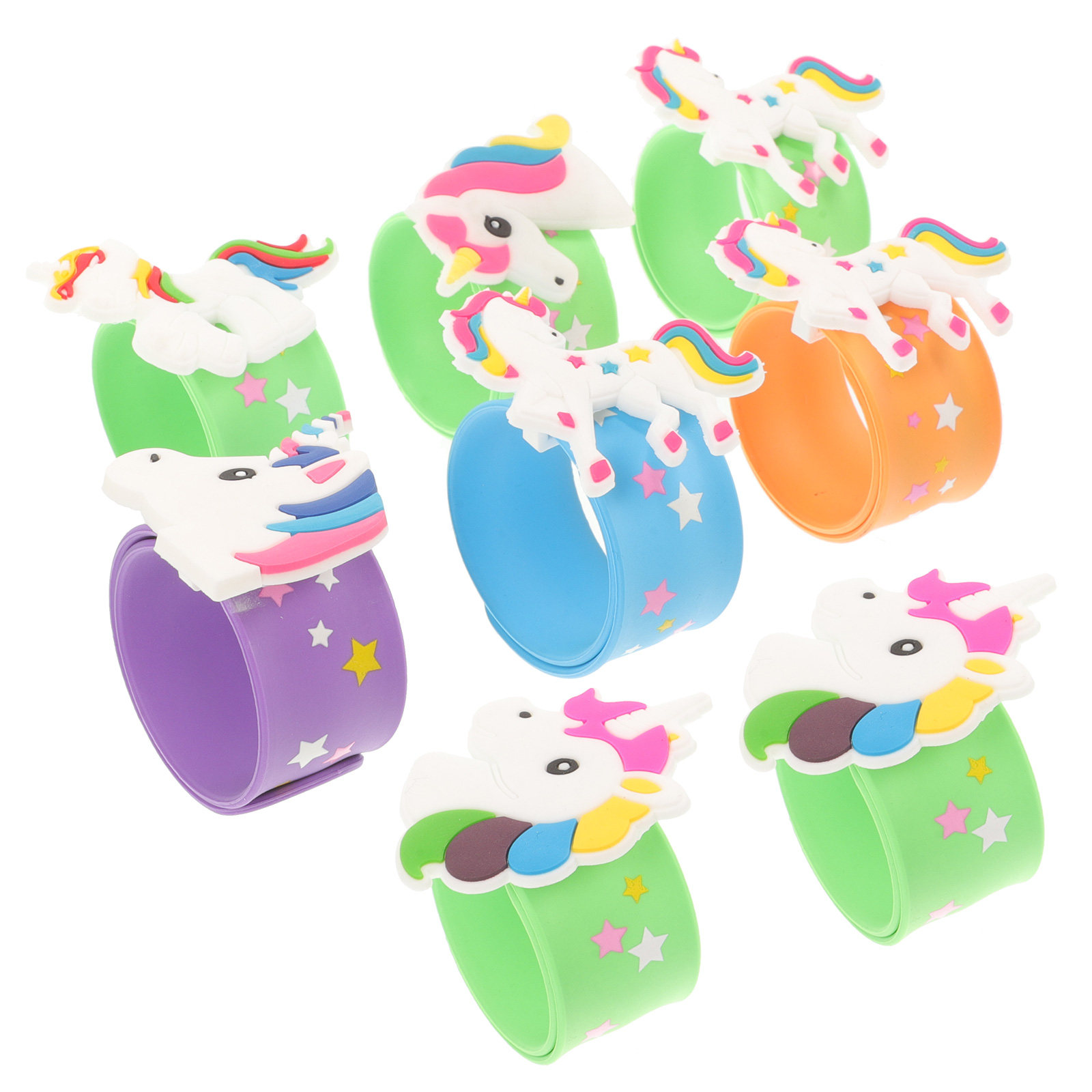 Party Games Kid Friendly - 8Pcs Gelang Unicorn Silikon untuk Anak-Anak,