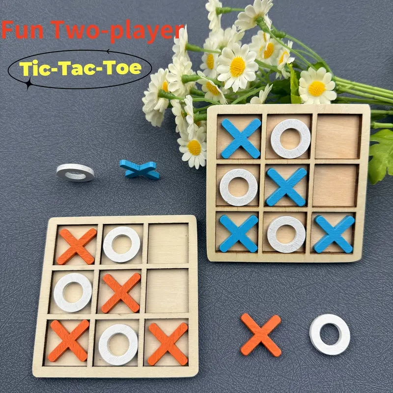 Party Games Easter For Family - Permainan Puzzle Tic Tac Toe Kayu