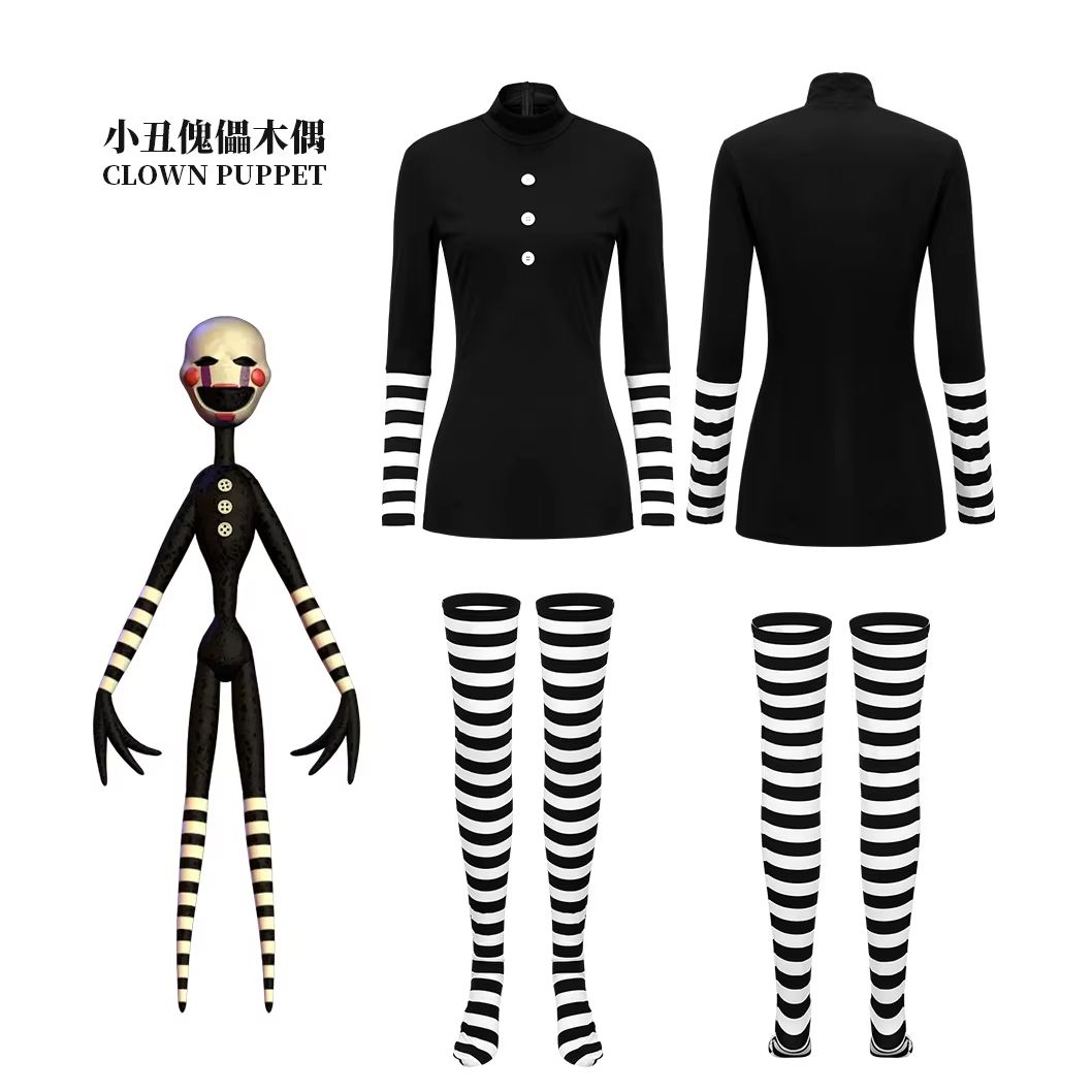 Gaun Kostum Cosplay Marionette - Party Games Night ulasan dan harga