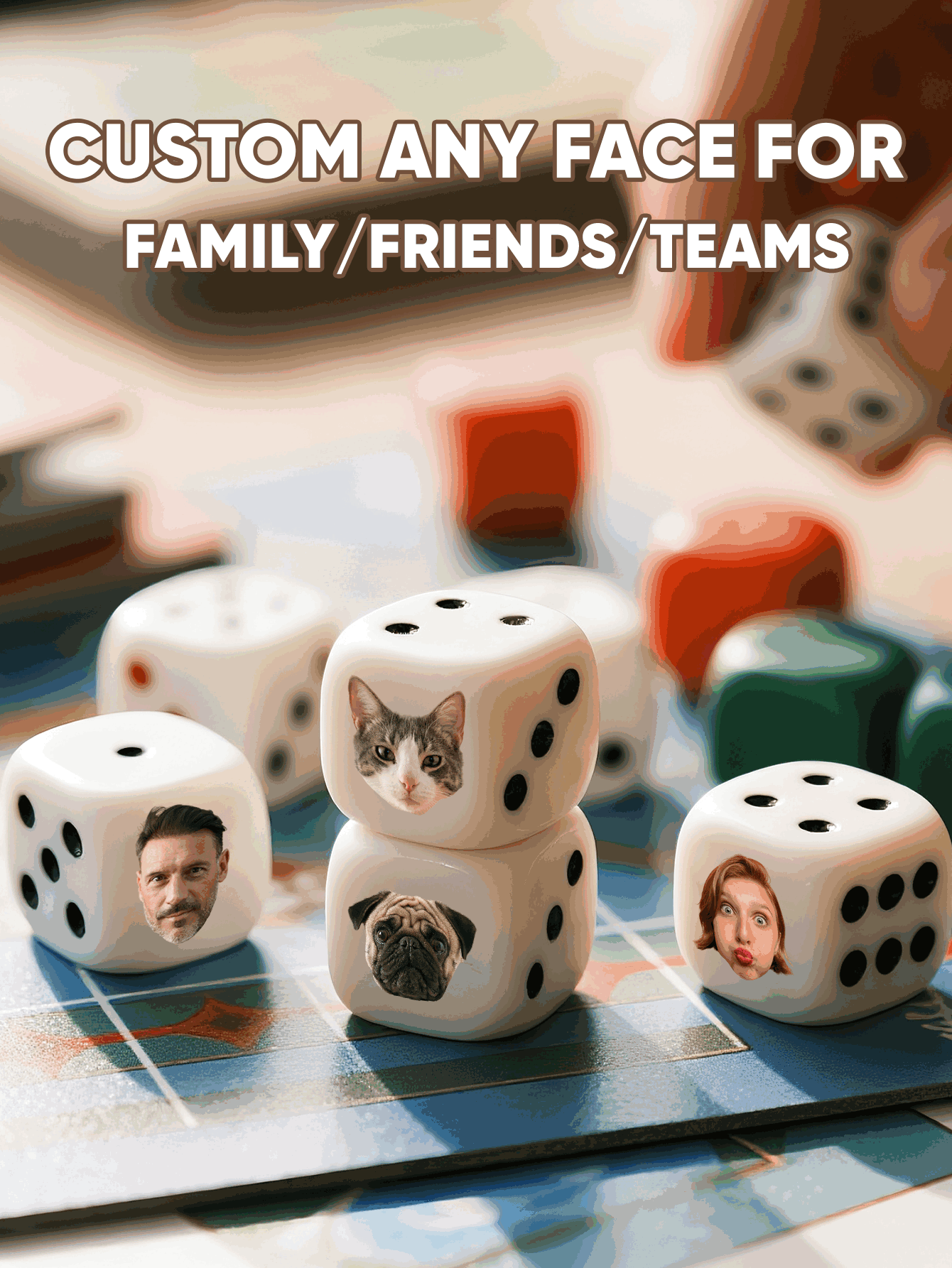 Dadu Wajah Kustom Dadu Wajah y - Party Games Groups ulasan dan harga