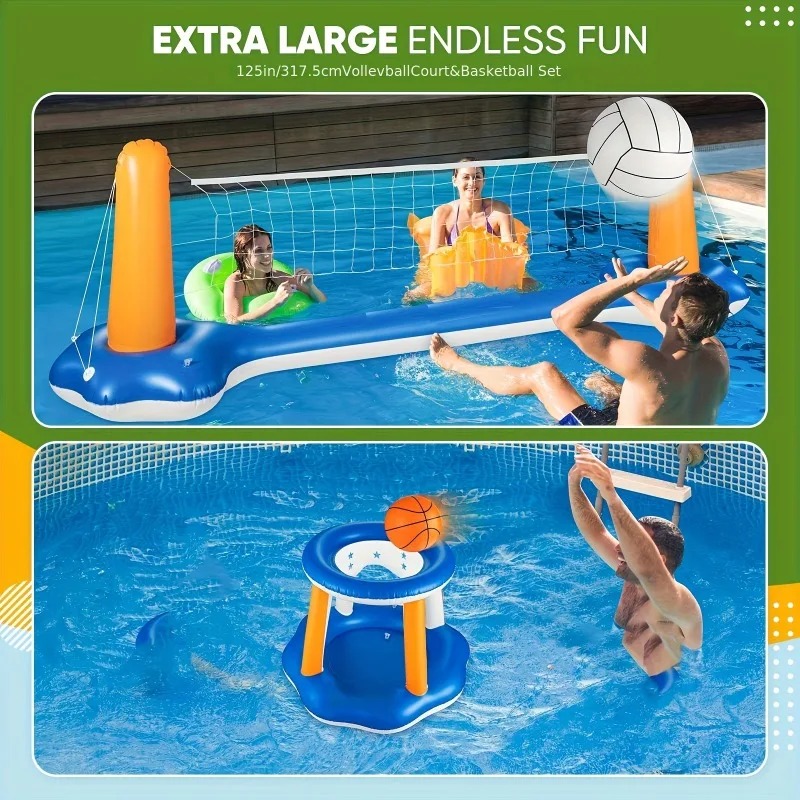 Set Pelampung Kolam Tiup Besar - Party Games Summer ulasan dan harga