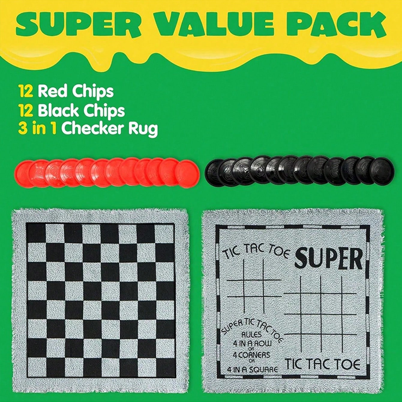 Set Permainan Vintage 3-in-1 - - Tic Tac Toe Giant ulasan dan harga