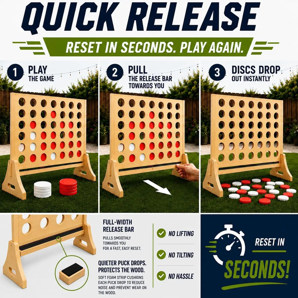 Permainan Giant 4 in a Row unt - Party Games Easter For Family ulasan dan harga